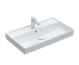 VILLEROY & BOCH - Collaro Umyvadlo nábytkové 80x47 cm, s přepadem, otvor pro baterii, CeramicPlus, alpská bílá 4A338GR1