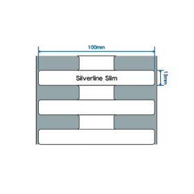 RFID štítek Silverline II slim MR6-P, 100mm x 13mm, PET, dutinka 76,2 mm, 600 et/kot - cena /role