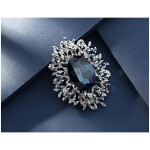 Exkluzivní brož Swarovski Elements Gianmaria, Tmavě modrá