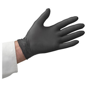 Černé nitrilové rukavice, bez pudru, hypoalergenní, velikost S (6/7)