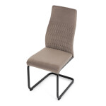 Židle jídelní, cappucino látka, černý kov