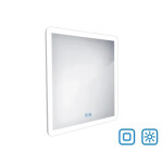 Nimco zrcadlo LED senzor 600 x 600 Model 19000 hliníkový rám, 2x dotykový senzor ZP 19066VX ZP 19066VX