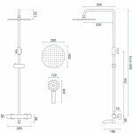 REA - Sprchový set s termostatem LUNGO Copper REA-P7997