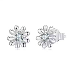 Stříbrné náušnice Fiona 0,1 ct MOISSANITE + CERTIFIKÁT, Stříbrná