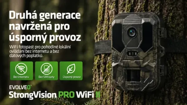 EVOLVEO StrongVision PRO WiFi II / Fotopast / PIR / IP65 / 4K video / WiFi / 10 000 mAh (CAM-WIFI-II)