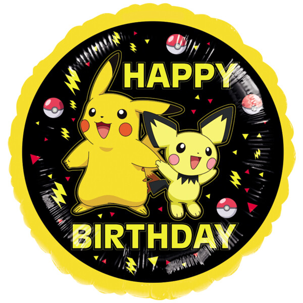 Pokémon Happy Birthday balónek fóliový 43 cm Amscan Pokémon Happy Birthday balónek fóliový 43 cm Amscan