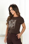 MARBRE BLOUSE Čokoláda 36