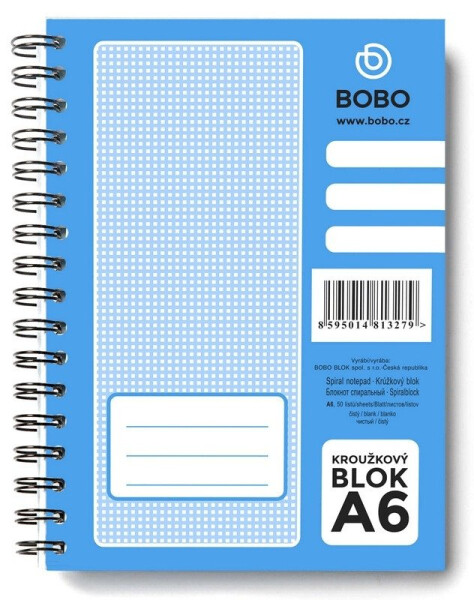 Blok s boční vazbou A6, čistý, 50 listů