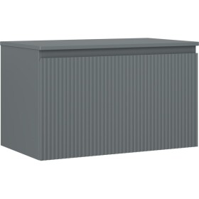 MEXEN/S - Rivel koupelnová skříňka pod umyvadlo 80 cm s deskou, 1 šuplík, reliéf , grafit mat 91A20-08047-1-BFC66