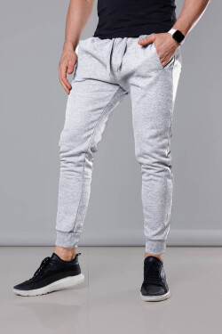 Světle šedé pánské teplákové kalhoty (68XW01-2) Barva: odcienie szarości, Velikost: