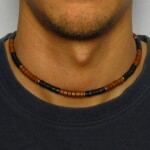 Pánský korálkový náhrdelník Ethan, Barevná/více barev 46 cm