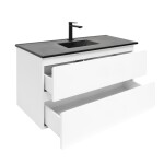 Koupelnová skříňka s keramickým umyvadlem SAT B-Way 99x50x45 cm bílá lesk BWAY2100WU4B2B BWAY2100WU4B2B