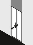 KERMI - Cada XS stříbrná lesk Dvoukřídlé kyvné dveře 800/2000 čiré sklo s CadaClean CKPTD08020VPK CKPTD08020VPK