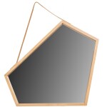 Tutumi - Dřevěné asymetrické zrcadlo 49 cm HOM-08889