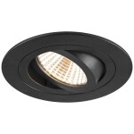 SLV 1007402 NEW TRIA 75 LED vestavné svítidlo, LED, 8.3 W, černá