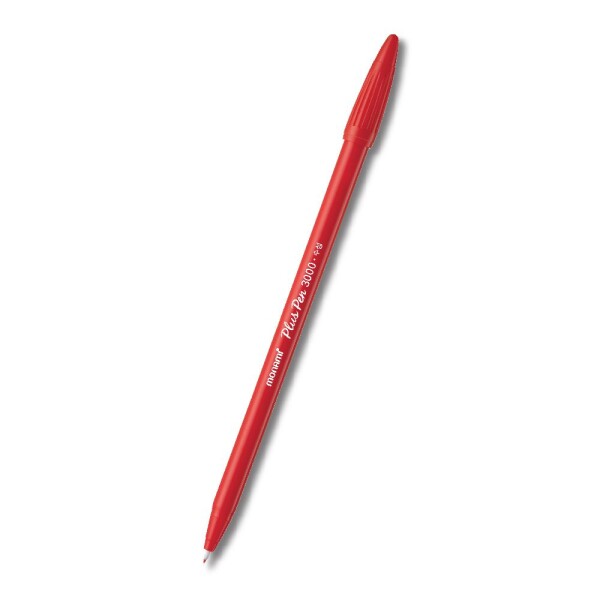 Popisovač liner 0,4mm Monami Plus Pen 3000-12 červená