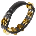 Latin Percussion Cyclops Tambourine Brass Jingles Black Hand Held