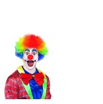 Barevná kudrnatá paruka Crazy Clown 42088