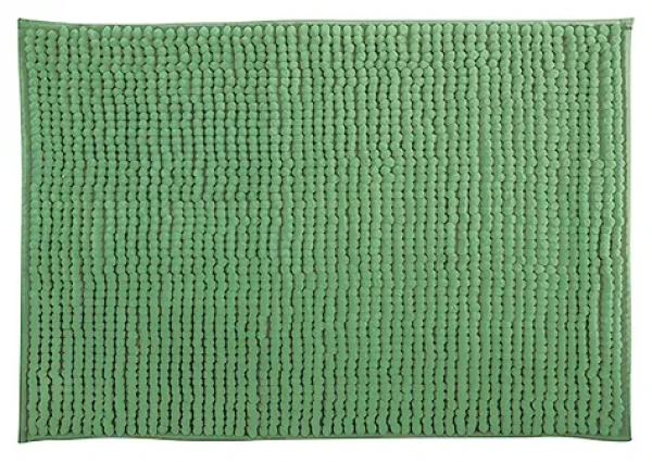 MSV CHENILLE bazalková / Koupelnová předložka / mikrovlákno / protiskluzová / 50 x 80 cm
