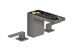 AXOR - MyEdition Umyvadlová baterie s výpustí Push-Open, 3-otvorová instalace, EcoSmart, kartáčovaný černý chrom/bez destičky 47072340