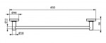 IDEAL STANDARD - IOM Držák na ručník, délka 45 cm, černá A9117XG