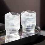 Ferm Living Skleničky Ripple 200 ml – sada 4 ks, čirá barva, sklo
