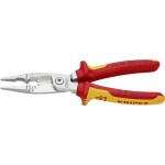 KNIPEX - kleště odizolovací univerzální - 195mm - přesné, 16-26 AWG, pro kabely podle americké specifikace, s přídavnou podpěrou kabelu (121214)