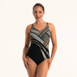 Dámské jednodílné plavky Dirban Care 6358 Safari - Anita Care černá s hnědou 44/90F