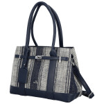 Luxusní dámská koženková kabelka do ruky Monica, tmavě modrá