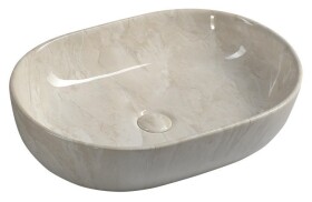 SAPHO - DALMA keramické umyvadlo na desku, 59x42 cm, marfil 427