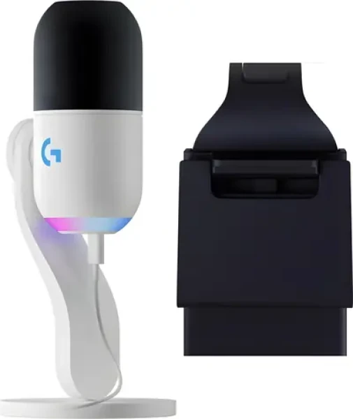 Logitech G Yeti GX Dynamic RGB bílá + Litra Glow / Herní mikrofon / Lightsync / USB
