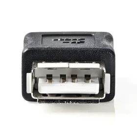 Nedis USB-A adaptér černá / Adaptér USB / USB-A - USB-A / USB 2.0 / 480 Mbps (CCGB60900BK)