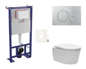 Cenově zvýhodněný závěsný WC set SAT do lehkých stěn / předstěnová montáž + WC SAT Brevis SIKOSSBR71 SIKOSSBR71