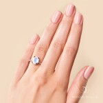 Emporial prsten 14k zlato Vermeil GU-DR10789R-ROSEGOLD-MOONSTONE-TOPAZ Velikost: 10 (EU: 61-63)