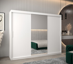 Šatní skříň Abi T1 Barva korpusu: Bílá, Rozměry: 250 cm, Dveře: Bílá