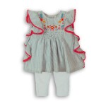 Kojenecký set dívčí - šatovka a legíny, Minoti, Parade 1, holka - 80/86 | 12-18m