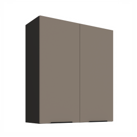 Horní skříňka Aria 80 G-90 2F Barva korpusu: Černá, Barva dvířek: TA - Sandgrau AFM