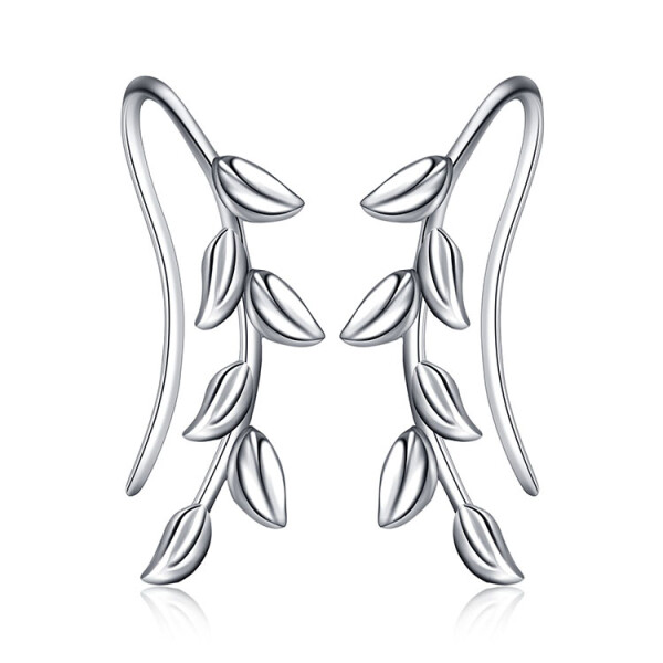 LUNICA Stříbrné náušnice VĚTVIČKA 0660