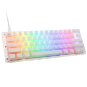Ducky One 3 Aura Mini Cherry MX-Blue bílá / herní klávesnice / podsvícená / mechanická / drátová USB-C / US (DKON2161ST-CUSPDAWWWWC1)
