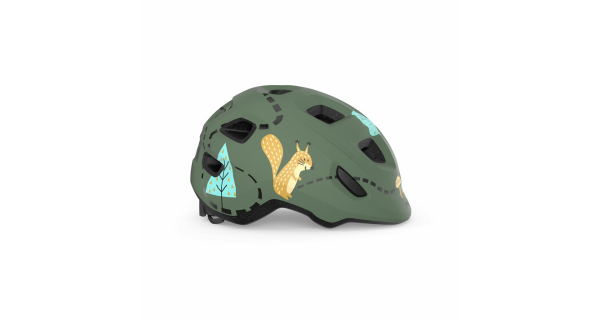 Dětská cyklistická helma MET Hooray MIPS zelená les -52/56