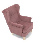 Křeslo ušák, růžová látka, AK-388 PINK2