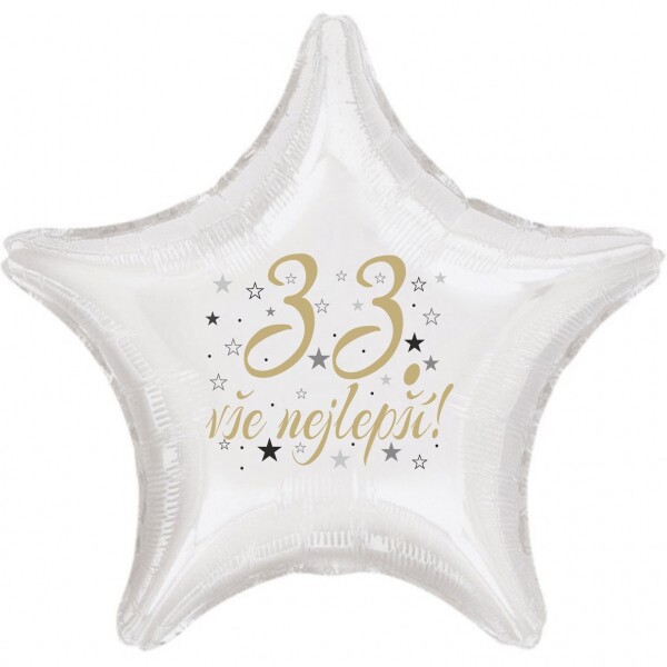 33. narozeniny balónek hvězda Balonky.cz 33. narozeniny balónek hvězda Balonky.cz