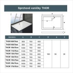 H K - Třístěnný sprchový kout HARMONY U3 70x100x70 L/P varianta včetně sprchové vaničky z litého mramoru SE-HARMONYU310070/THOR-10070