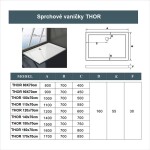 Sprchový kout DIAMOND 100x70 L/P varianta včetně sprchové vaničky litého mramoru SE- DIAMOND10070/SE-THOR-10070