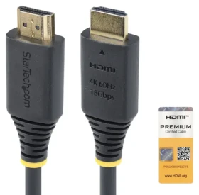 StarTech Premium Certified / HDMI kabel / 50 cm / 4K60Hz / HDMI 2.0 s ethernetem (HDMI2-CABLE-4K60-50C)