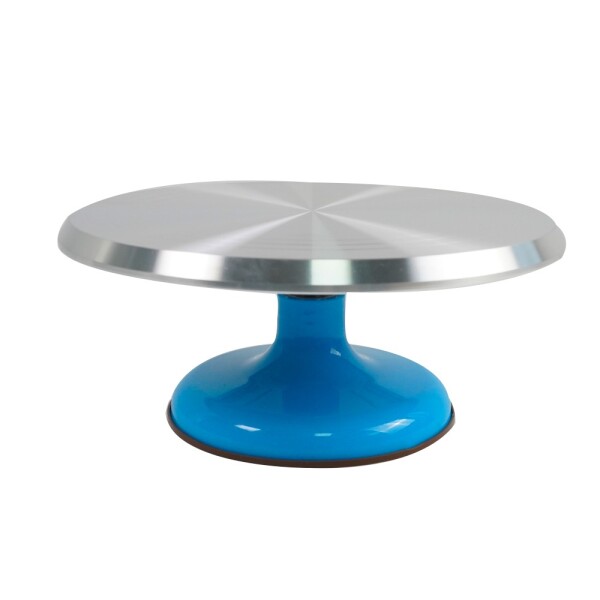 Cake star Otočný stojan kovový modrý 30cm