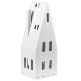Räder Porcelánový svícen domeček Pointed Roof 20 cm, bílá barva, porcelán