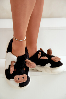 Dámské černé kožené pantofle krávy Remiola 36/37