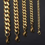 Pánský ocelový náhrdelník Erich Gold, 5 mm řetízek - chirurgická ocel, Zlatá 5 mm 55 cm