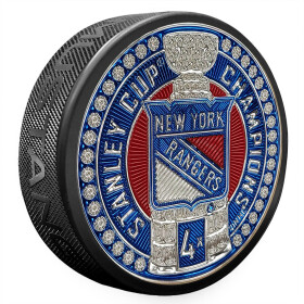 Mustang Puk New York Rangers NHL Stanley Cup Dynasty Puck Design Trimflexx